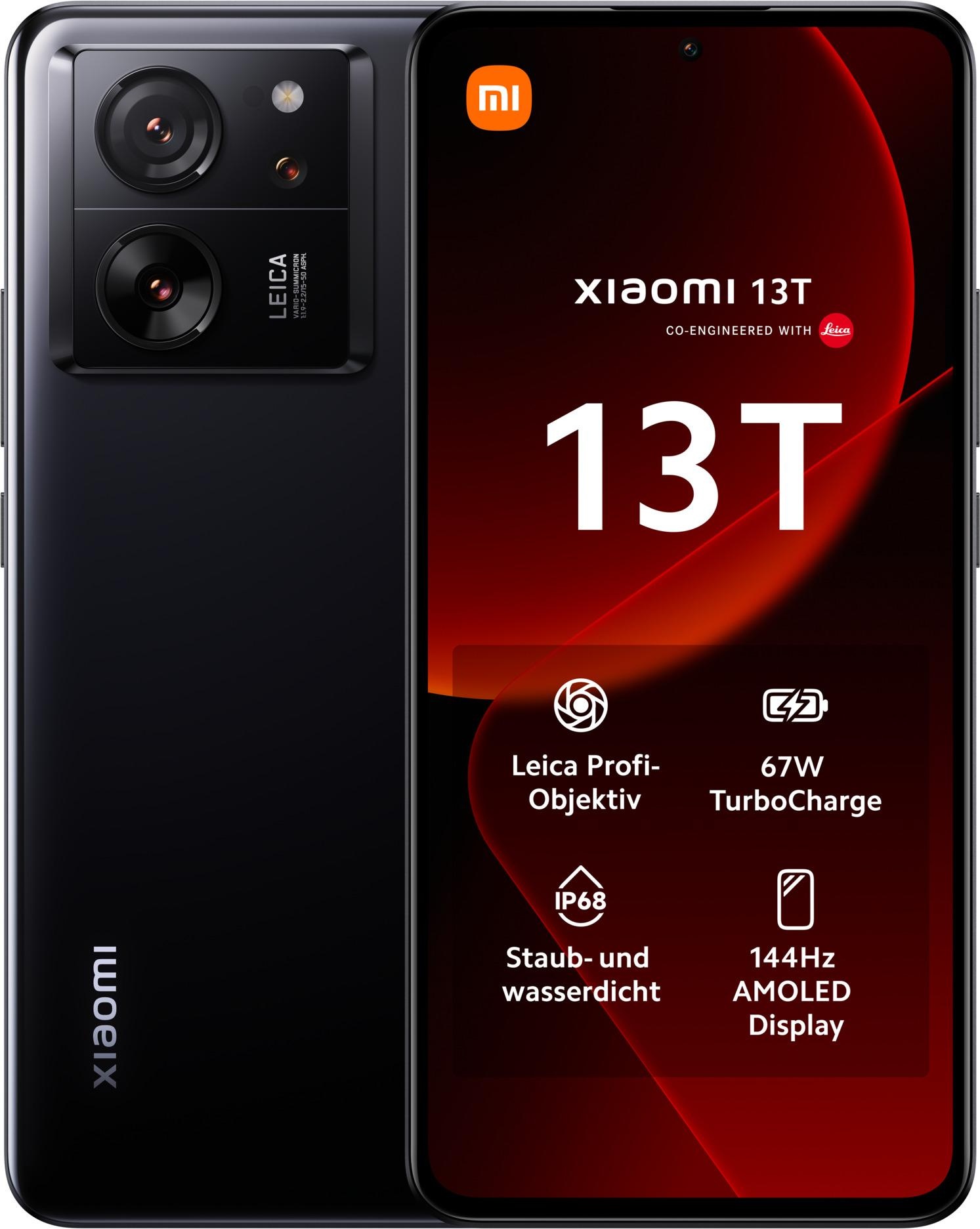 Xiaomi 13T (256 GB, Black, 6.67", Dual SIM, 50 Mpx, 5G), Smartphone, Schwarz
