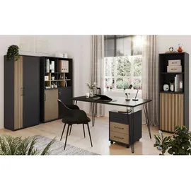 Schildmeyer MÖBELPARTNER Schiebetürenschrank Hank, 701972 schwarz, eiche 1 Fachboden 100,1 x 41,0 x 83,6 cm