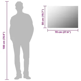 vidaXL Rahmenloser Spiegel 70 x 50 cm Transparent