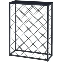 [en.casa] Weinregal Taivassalo 71,5 x 53 x 20 cm Schwarz