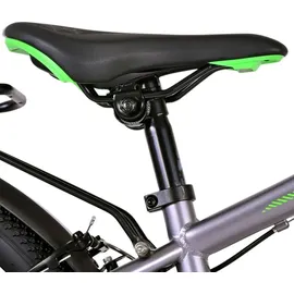 tpfsports Cross Kinderfahrrad - Jungen - 2 Handbremsen - 18 Gänge - 24 Zoll - Grau