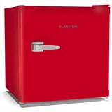 Klarstein Irene Retro Mini-Gefrierschrank, 31L, Flexibler Temperaturbereich -24 °C bis 10 °C, C, Leise 38 dB, Kompaktes Design, Mini-Kühl-/Gefrierschrank, Rot