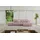 altdecor Ecksofa Cord mit Schlaffunktion 3-Sitzer Rosa