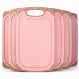 Blumtal Frühstücksbrettchen Kunststoff 25x15 im Set - Brettchen spülmaschinenfest - Frühstücksbretter Kunststoff BPA-frei - Schneidebrett spülmaschinenfest - Frühstücksbrett Rose