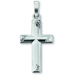 Kreuzkette ONE ELEMENT "Halskette - Kreuzkette mit Kreuz Anhänger aus 925 Silber", silber, Halsketten, Damen, Silber 925 (Sterlingsilber), stufenlos verstellbare Halskette bis 45 cm