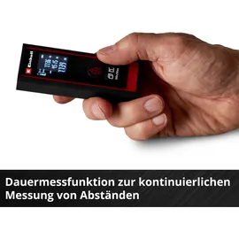 Einhell Laser Entfernungsmesser TC-LD 30 R (30 m max. Messbereich, Messmodi Distanz, Fläche, Volumen, Dauermessung, LCD-Display, Abschaltautomatik, ohne Batterien)