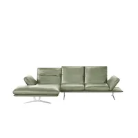 KOINOR Ecksofa Echtleder Francis ¦ grün ¦ Maße (cm): B: 284 H: 93 T: 159.0
