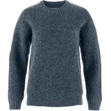 Fjällräven Övik Waffle Knit Wollpullover Blau M