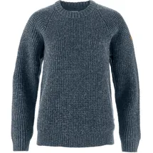 Fjällräven Övik Waffle Knit Wollpullover Blau M