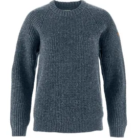 Fjällräven Övik Waffle Knit Wollpullover Blau M