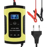 12v 6a Kfz-batterieladegerät, Universelles Automatisches Digitaldisplay Für Auto Und Motorrad, 4-100ah 100-240v Eu-stecker