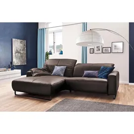 KAWOLA Sofa YORK Leder Recamiere elephant
