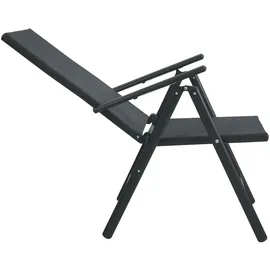 Svita Gartenstuhl 57 x 57 x 108 cm schwarz 2 St.
