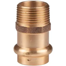 Pipetec Kupfer Pressfitting Übergang aus Rotguss 22 - 3/4" AG DVGW