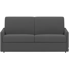 vente-unique Schlafcouch Polyester 3-Sitzer Grau