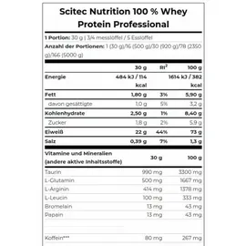 Scitec Nutrition 100% Whey Protein Professional Banane Pulver 920 g