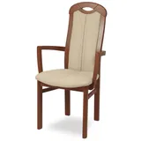 Home Affaire Armlehnstuhl ALEX, Stuhl,Armlehnstuhl (1 St), Stuhl, Armlehnstuhl, Ausführung mit und ohne wasserabweisender Stoff beige|braun