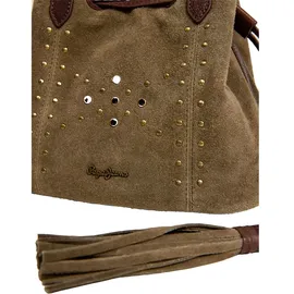 Pepe Jeans Melia Sadie Schultertasche Wildleder Brown/Green