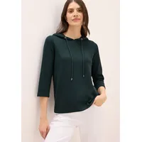 Cecil Hoodie Rippstruktur Grün S