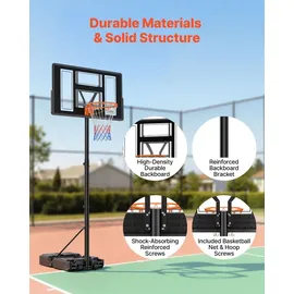 Vevor Basketballkorb Schwarz 135 - 305 cm