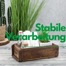 Novaliv Holzkiste Vintage 30 x 15 x 10 cm 10-tlg. Braun