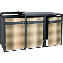 Mendler Mülltonnenbox HWC-J82 200 x 117 cm anthrazit