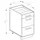 Vicco Schubladenschrank R-Line 40 x 60 x 81,5 cm Weiß