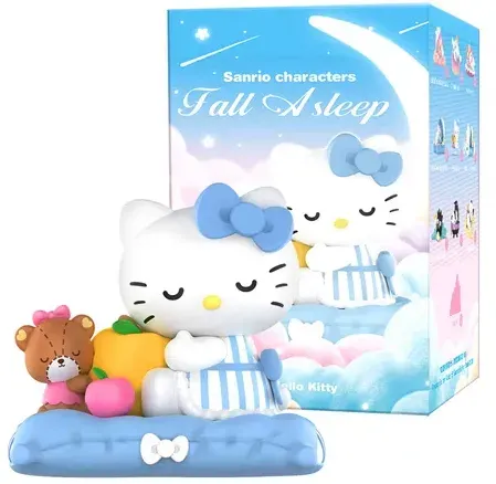 Sanrio Hello Kitty Fall Asleep Series Pop Mart Sammelfigur, sortiert - eine Blindbox-Spielzeugserie mit 8 cm großen Figuren