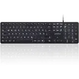 Perixx PERIBOARD-331 Großschrift-Tastatur, schwarz, LEDs weiß USB, DE (11900 / PERIBOARD-331BDE)