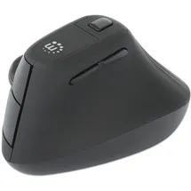 Manhattan Vertikale Ergonomische Kabellose Maus schwarz