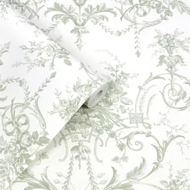 Laura Ashley Vliestapete LAURA ASHLEY "TUILIERIES", grun, H:10m L:10m, Vlies, Tapeten, Design Tapeten