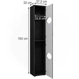 Vicco Wäscheschrank Irma Anthrazit 37 x 192 cm