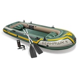 Intex Schlauchboot Seahawk 4 Set inkl. Paddel Pumpe bis 400kg, 351x145x48cm