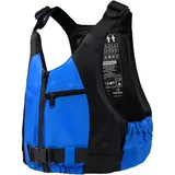 Owntop Schwimmhilfe für Erwachsene, Verstellbare 50N Auftriebsweste mit Taschen und Abnehmbarem Schrittgurt, Schwimmweste für SUP, Kajak, Angeln, Segeln & Kanu (Blau,XL-XXL)