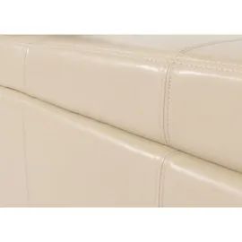 berlinlodge Aufbewahrungs-Truhe Lars XXL HxBxT 45x180x45cm Stoff/Textil Schriftzug Sitzbank Bank