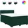 vidaXL Boxspringbett 140 x 200 cm Dunkelgrün