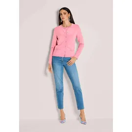 Madeleine Twinset Basic Strickjacke mit Halbarmpullover Rosa 36/38