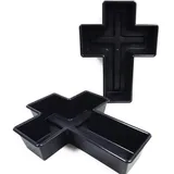 Flair Plastic Pflanzschale Kreuz 20 x 28 x 6 cm Anthrazit