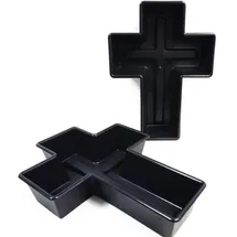 Flair Plastic Pflanzschale Kreuz 20 x 28 x 6 cm Anthrazit