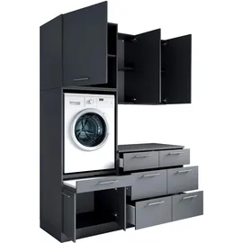 laundreezy Mehrzweckschrank-Set 168 x 238 x 68 cm Grau
