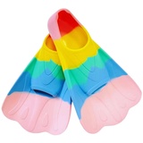 Schwimmflipper Kinder Schwimmflossen Bequeme weiche Schwimmausbildung Flossen Silikonflipper zum Schwimmen und Tauchen Anfänger Kinder Mädchen Jungen Erwachsene (M)