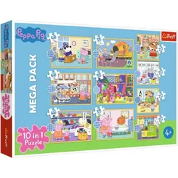 TREFL 90383 10 in 1 Puzzle - Peppa Pig