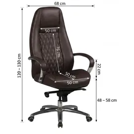 FineBuy AUSTIN Echtleder Braun