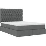 vidaXL Bett 140 x 200 cm Dunkelgrau