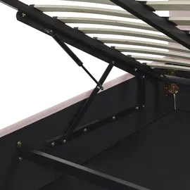 Beliani Bett mit Stauraum Samtstoff Vincennes 140 x 200 cm,