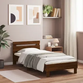 vidaXL Bettgestell 100 x 200 cm Braun