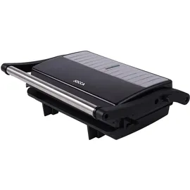 Jocca - Panini Grill 2 Scheiben/Öffnung 180° / Antihaft/Leistung 1000 W/Sandwiches, Snacks, Fleisch/Griff mit kaltem Touch/Einschalt-Lichter, Schwarz