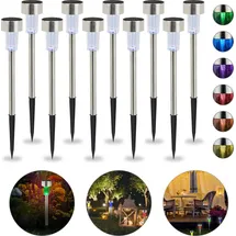 Relaxdays 20 x LED Solarleuchte Farbwechsel