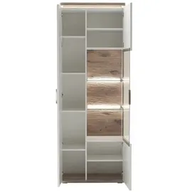 Uno Kombi-Vitrine Parez 75 x 38 x 208 cm Weiß