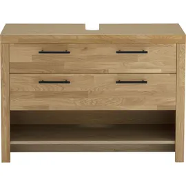 Home Affaire Waschbeckenunterschrank »Satori« Breite 100 cm, Fronten & Rahmen aus Eiche, Klappe und Schublade